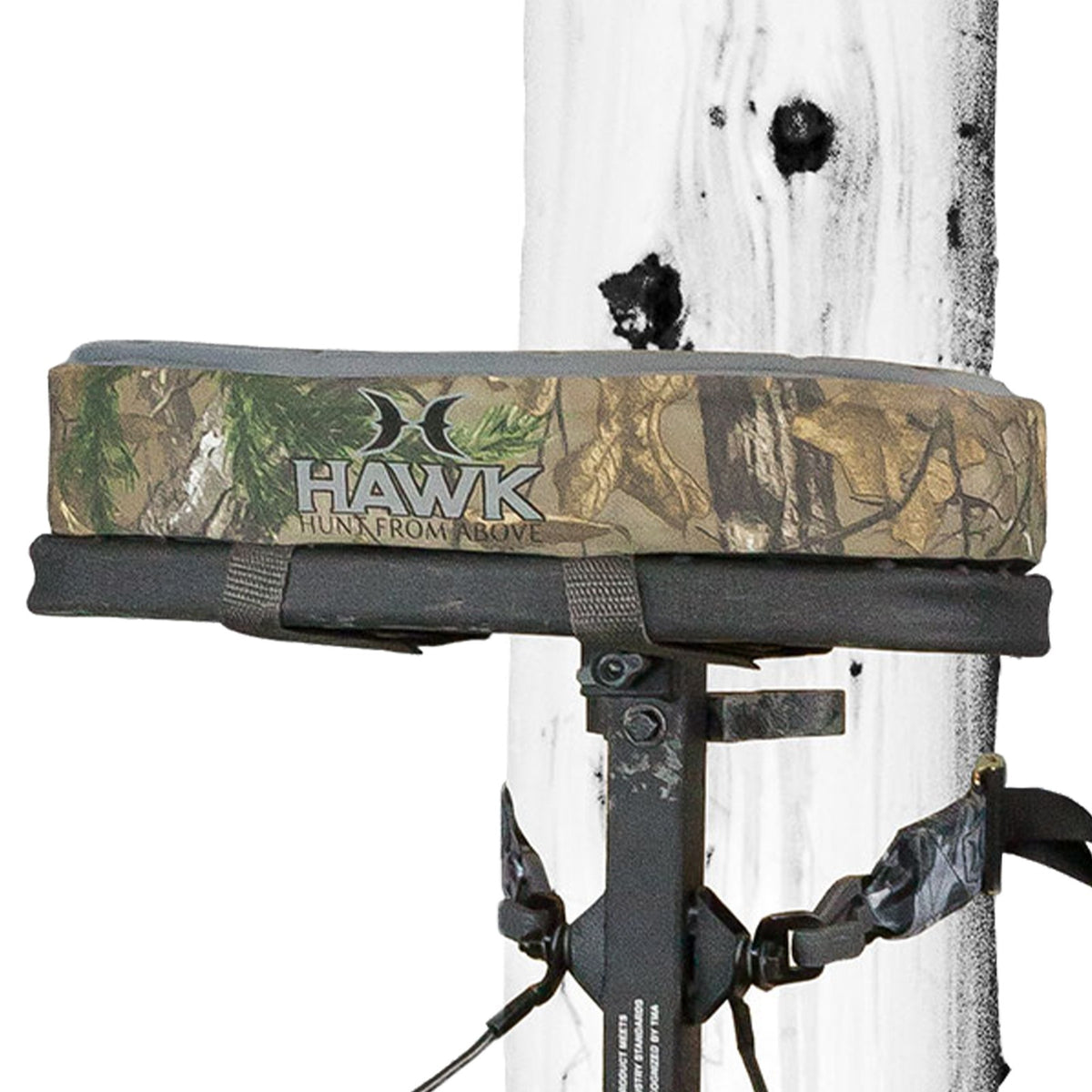 Hawk Mega Combat Hang-On Tree Stand with XL Saddle Platform for Hunting