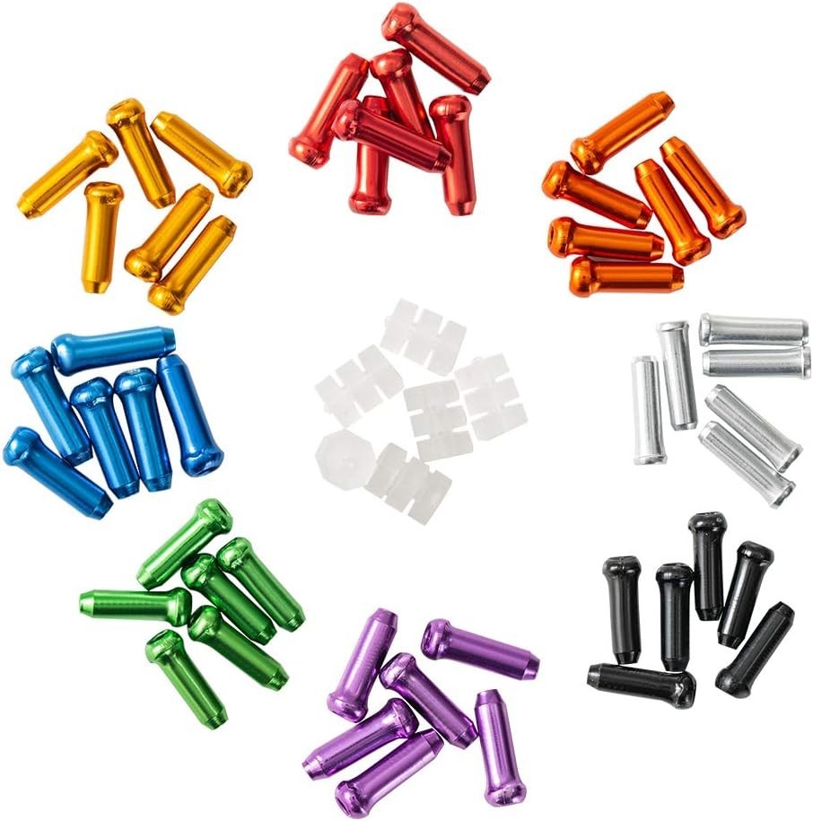 Bike Cable End Caps and O-Ring Set for Bicycle Brake and Gear Cables