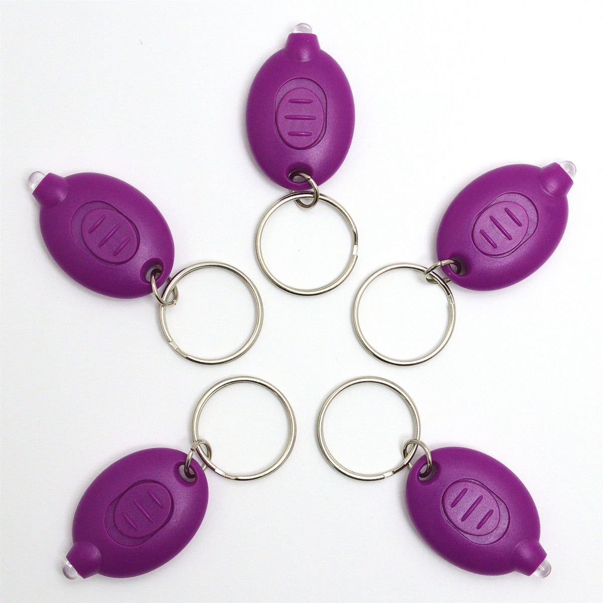 5 Pack UV Blacklight Mini Keychain Flashlights - Ultraviolet LED