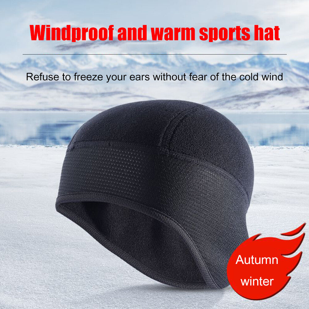 Winter Fleece Skull Cap Helmet Liner for Running Cycling & Outdoor Sports