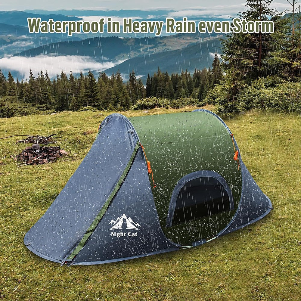 1 Person Camping Pop Up Tent Waterproof Lightweight Easy Setup Hiking Shelter