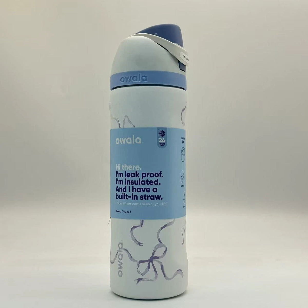 24oz Insulated Water Bottle with Leak-Proof Lid and FreeSip Spout - Tied and True Blue