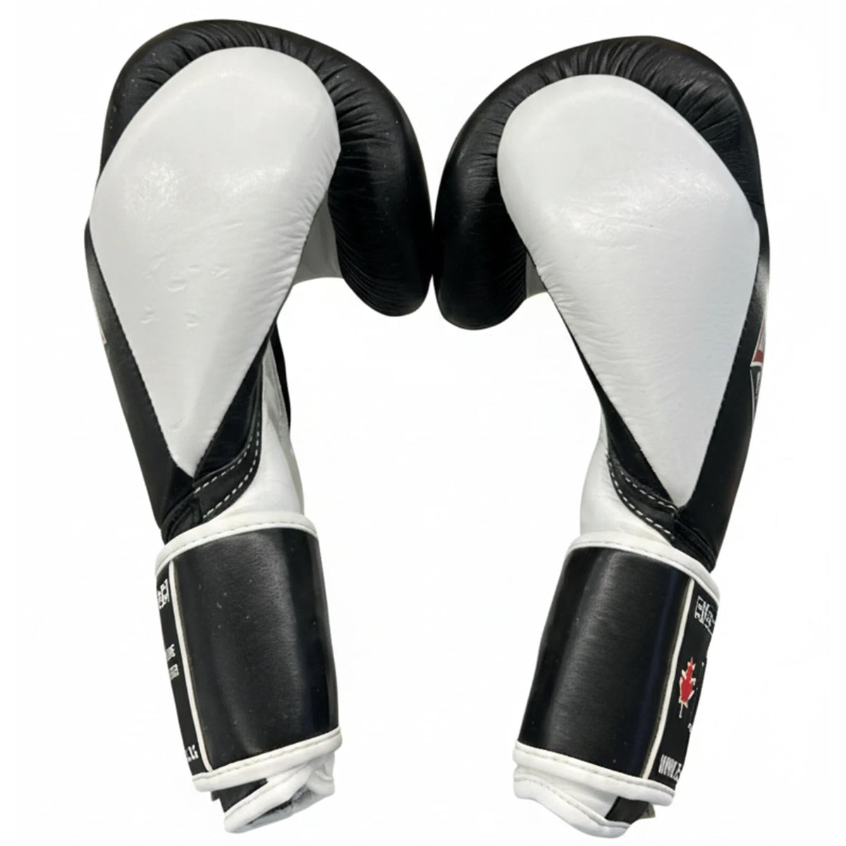 Cowhide Leather Boxing Gloves for MMA Kickboxing Training - Grey
