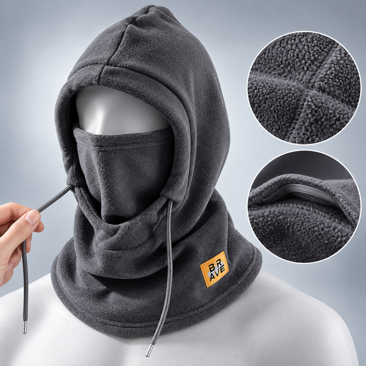 3-in-1 Winter Fleece Balaclava Hood Face Mask Neck Warmer Unisex