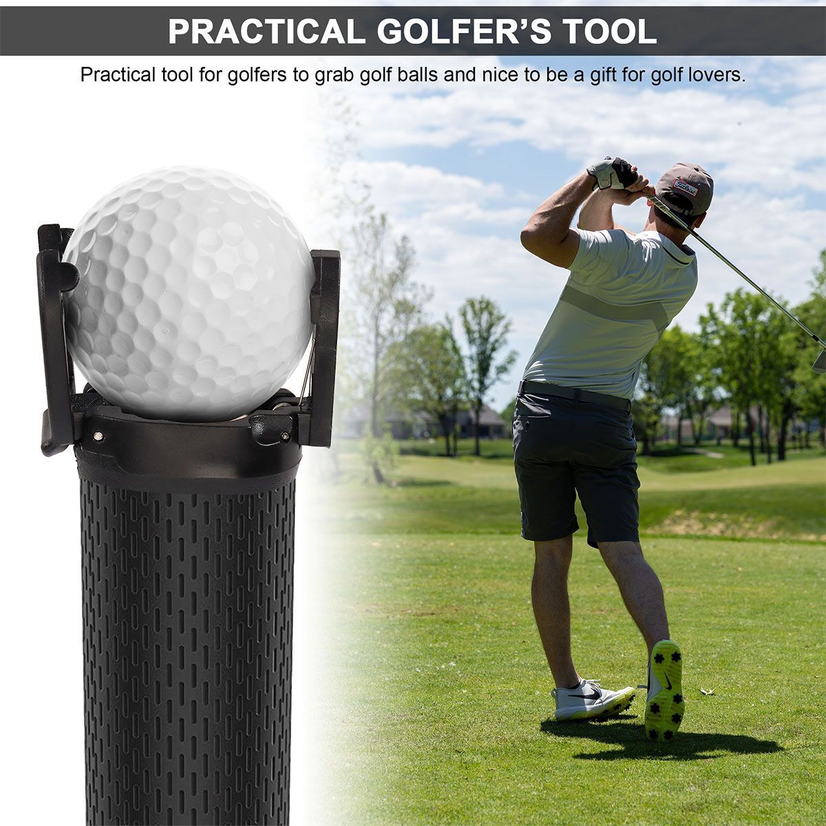 Golf Ball Retriever Pick Up Tool for Golfers - Pack of 1/2/4/8