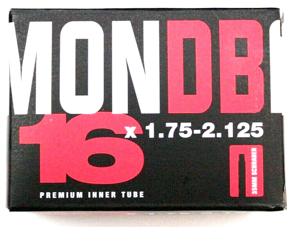 2 Bicycle Inner Tubes 16 x 1.75-2.125 with Schrader Valve - Heavy Duty, Thorn-Resistant