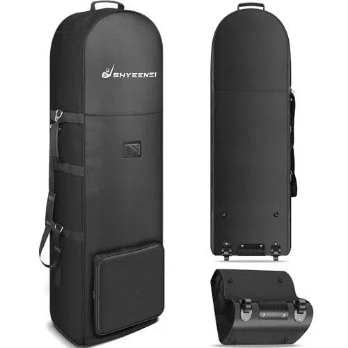 Waterproof Golf Travel Bag with Wheels, Lock & Cover – Fits Most Clubs