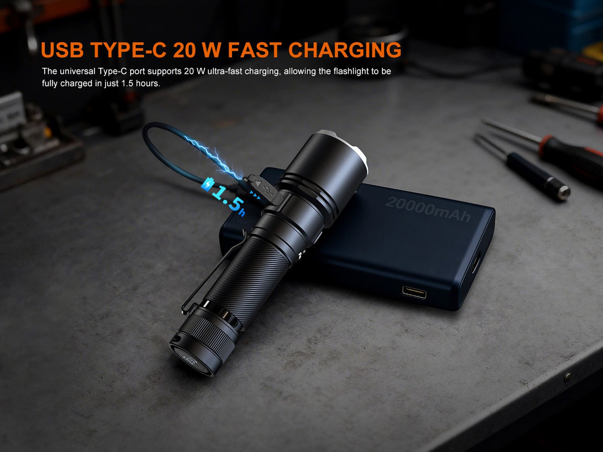 Fenix C7 Pro Tactical Flashlight 4600 Lumens USB-C Fast Charging
