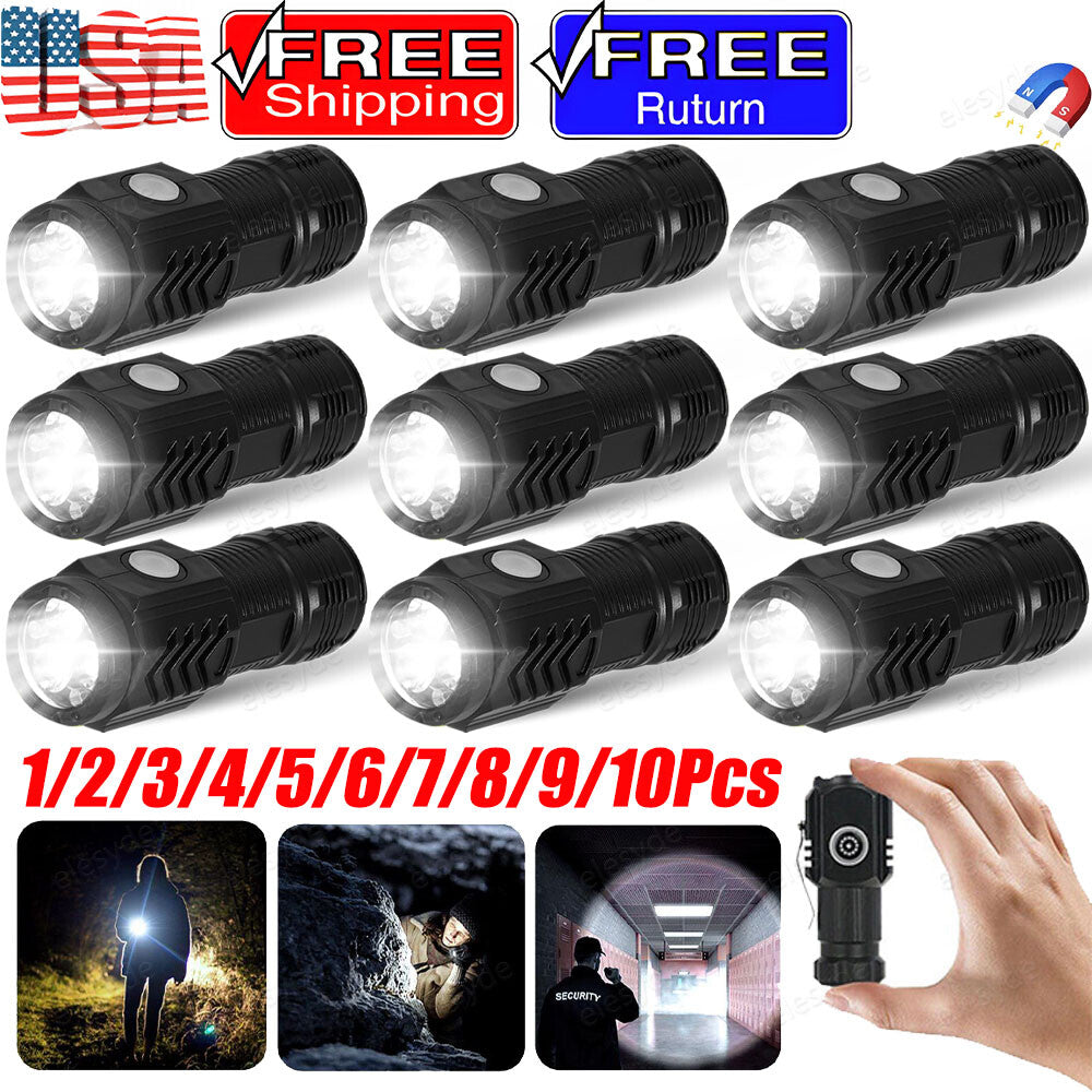 Mini Waterproof LED Flashlight Set for Outdoor Camping Travel