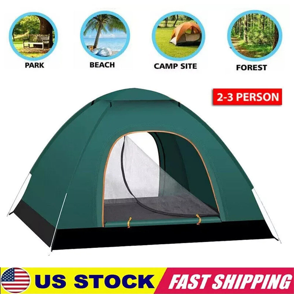 6 Pack 2 Person Outdoor Camping Tents with Rain Fly and Carrying Bag for Homeless Emergency Shelter