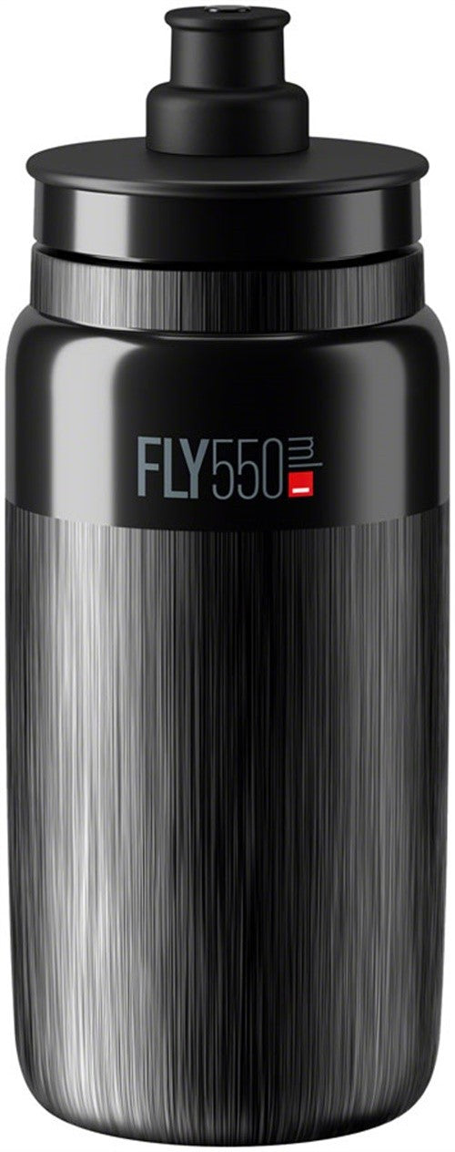 Elite Fly Tex 550ml Water Bottle - BPA-Free, Textured Grip, Black