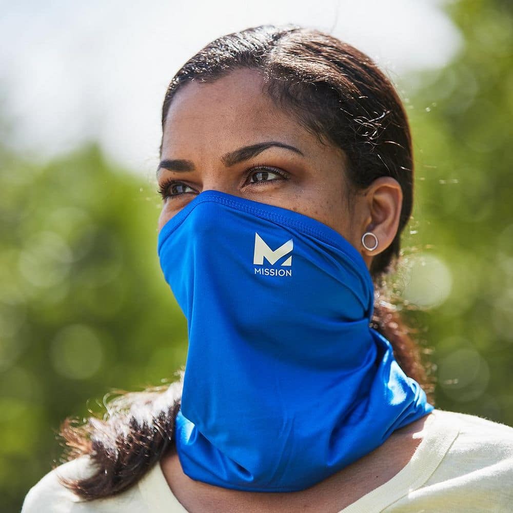 Unisex Hi Vis Yellow Cooling Neck Gaiter - Safety and UV Protection