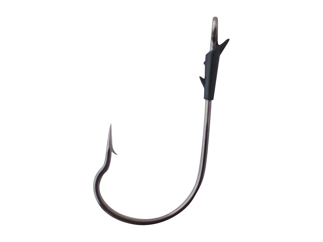 Fishing Hooks Pack - Heavy Duty Flippin' Hooks Size 5/0 Black Chrome, 10 Pack