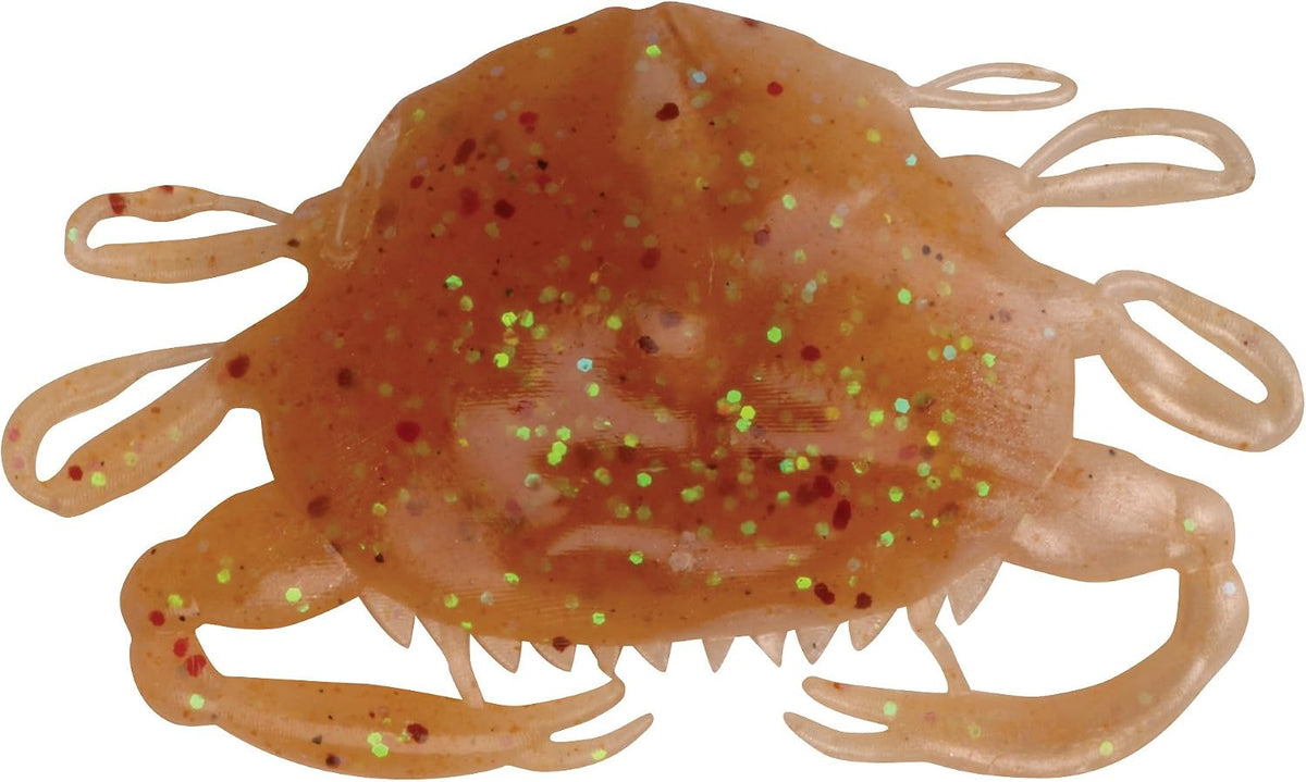 Saltwater Crab Bait - Amber Glow Soft Plastic Peeler Crab 2in Pack of 25
