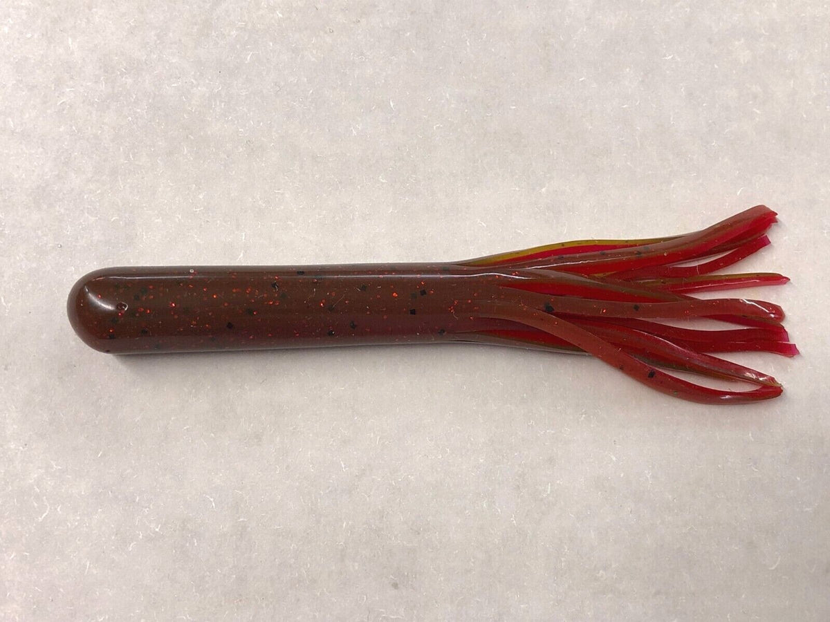 4.5-Inch Bass Soft Plastic Tubes 20 Pack - Durable Hand Dipped Lures