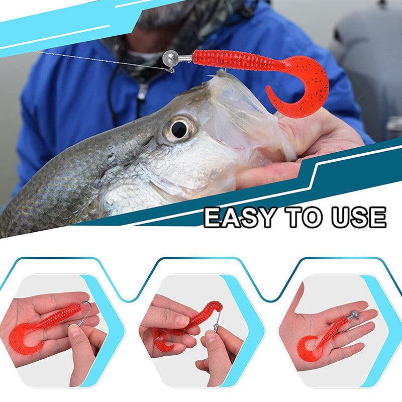 100Pcs Lead Jig Heads Fishing Hooks for Crappie Bass Lures Tackle