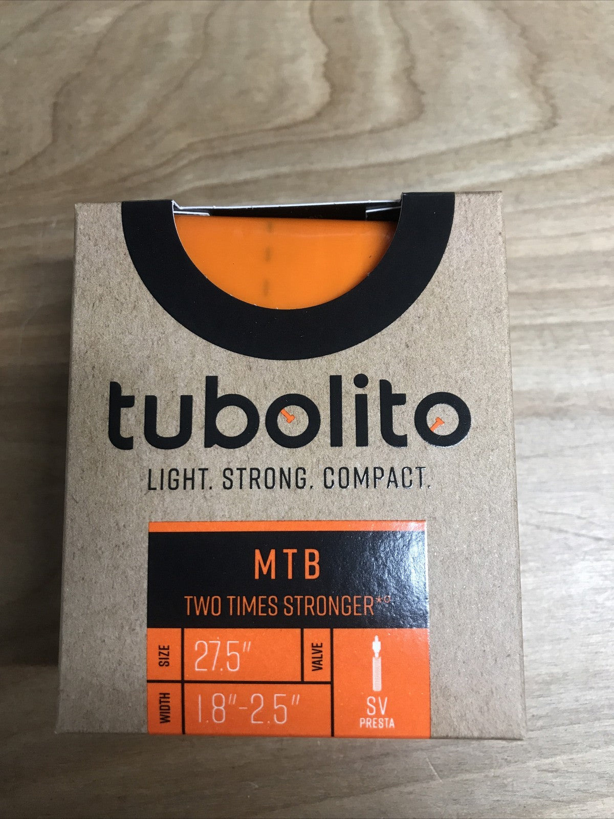 27.5 Inch Bicycle Tube MTB Tire Inner Tube with 42mm Presta Valve - Orange