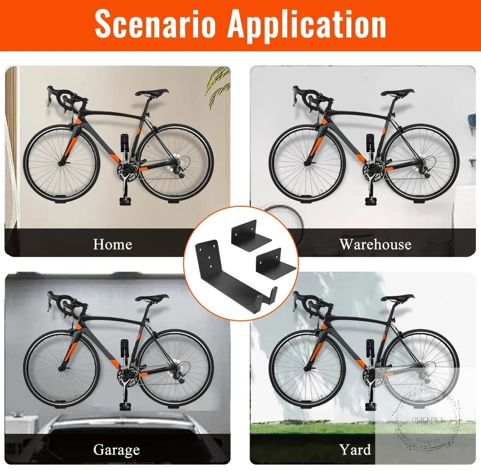 Heavy Duty Wall Mount Bike Hanger Rack for Garage & Indoor Storage