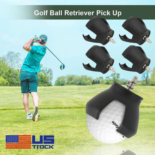 Golf Ball Picker Up Tool 4 Pack with 3-Claw Design for Easy Retrieval