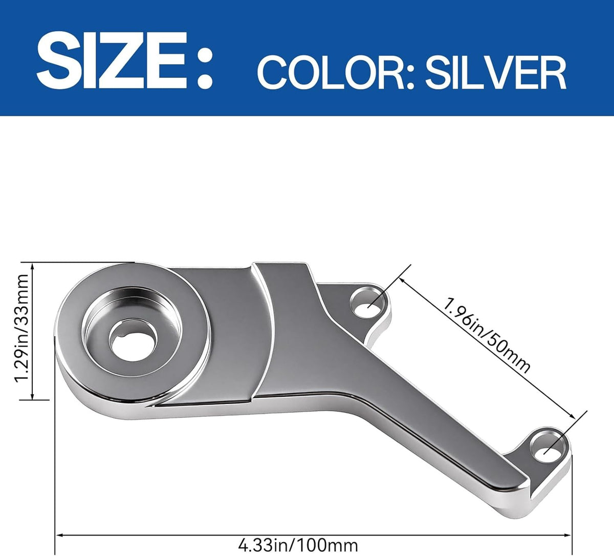 Bike Bicycle Rear Disc Brake Conversion Adapter Caliper Bracket Silver