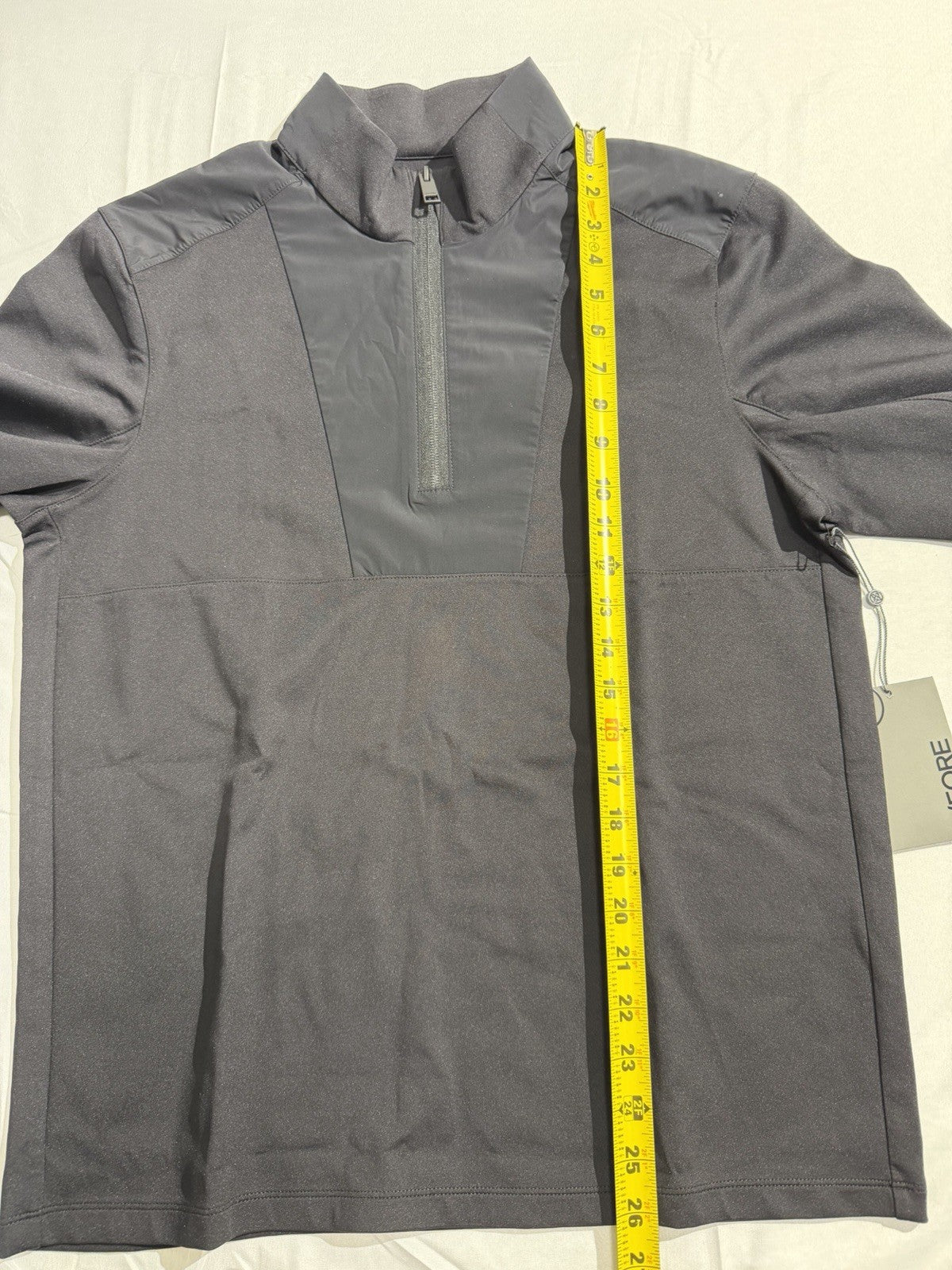 Men's Brushed Quarter Zip Golf Jacket - Onyx Black, Size Small