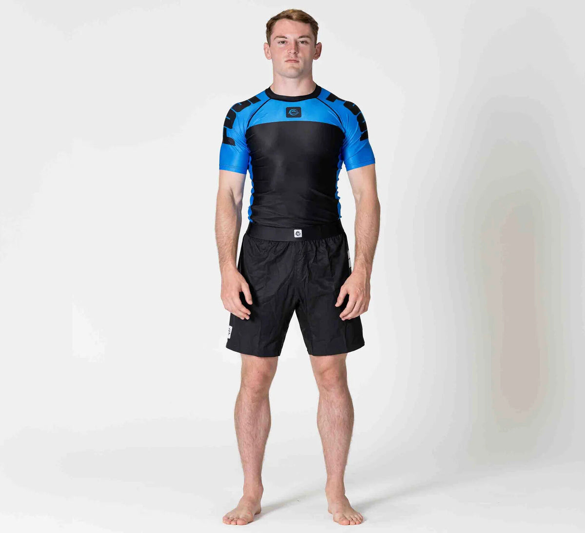 IBJJF Ranked Short Sleeve Rashguard for Jiu Jitsu - Blue