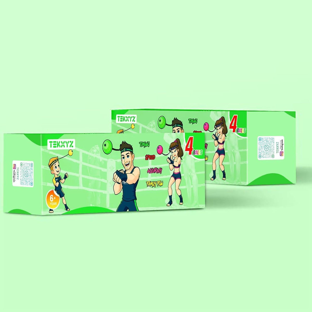 Family Boxing Reflex Ball Set with App - Training & Fitness Equipment