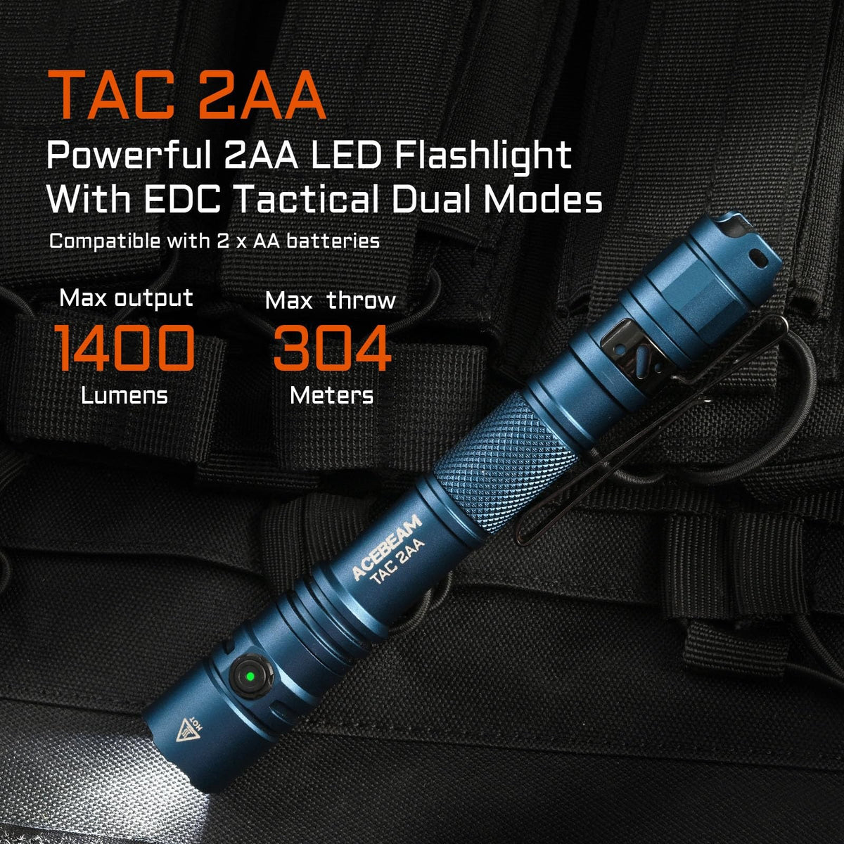 Rechargeable LED Tactical Flashlight 1400 Lumens for Camping Emergency