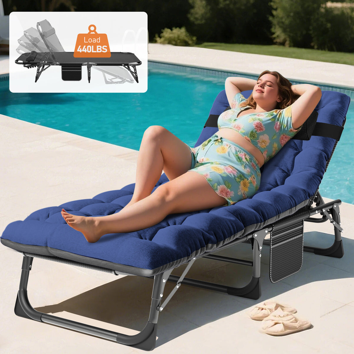 Heavy Duty Folding Camping Cot with Mattress - Portable Adult Sleep Bed