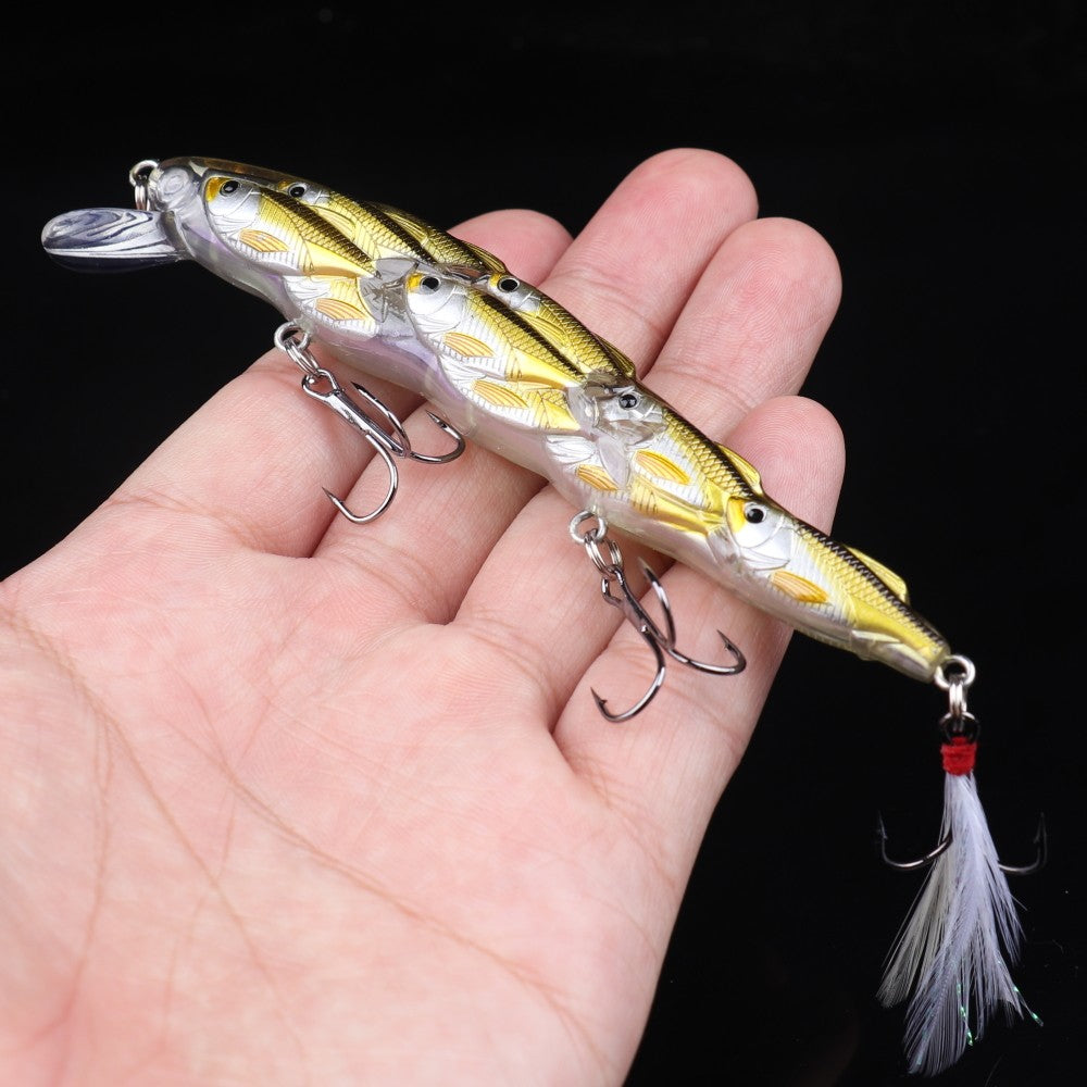 Artificial Fishing Lures Set - Minnow Plume Tail, 11.5cm, 15.5g, 5 Pieces