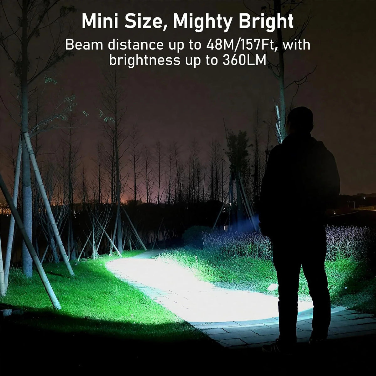 Mini Rechargeable USB C Waterproof Pocket Flashlight - Keychain Light