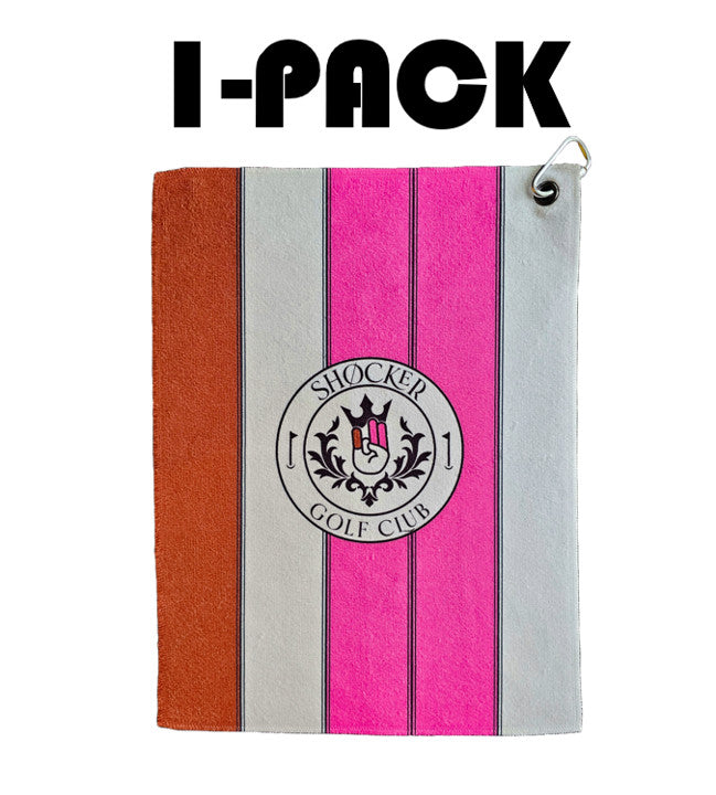 Crude Golf Towel Set - Funny Gag Gift for Golfers - 1, 2 or 4 Pack