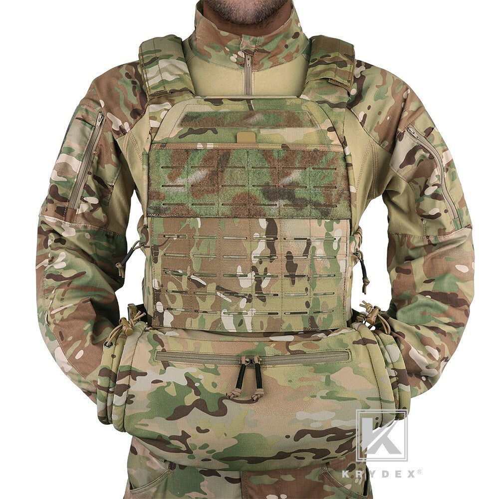 KRYDEX Tactical Soft Shell Hand Warmer Vest with Removable Neck Strap