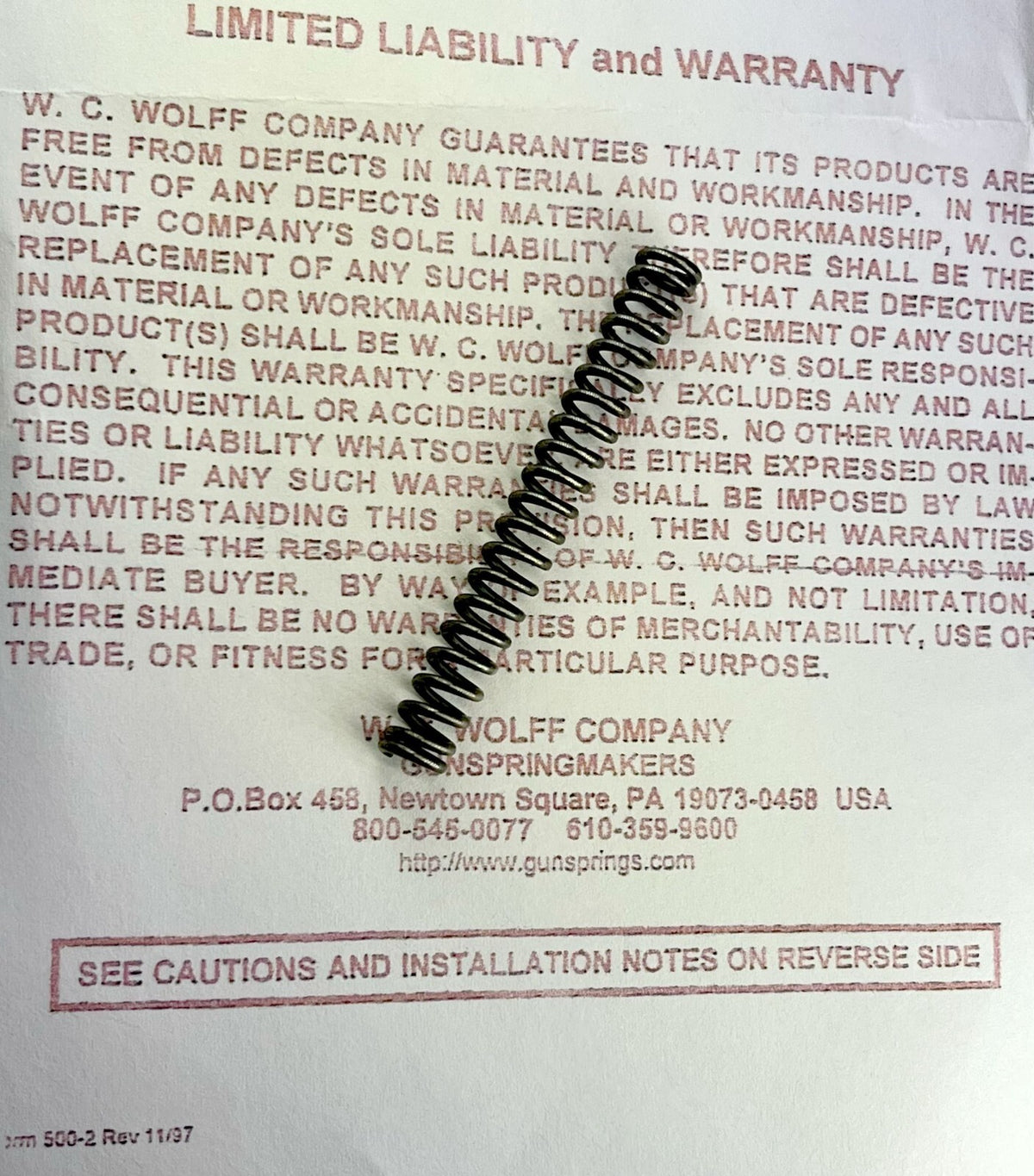 1911 Full & Commander Hammer Main Spring Set - Reduced & Factory Power Options