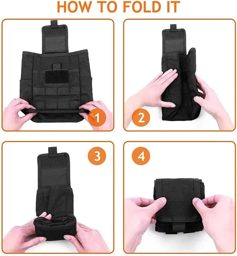 Tactical Molle Dump Pouch for Belt, Vest & Backpack - Water-Resistant Utility Storage