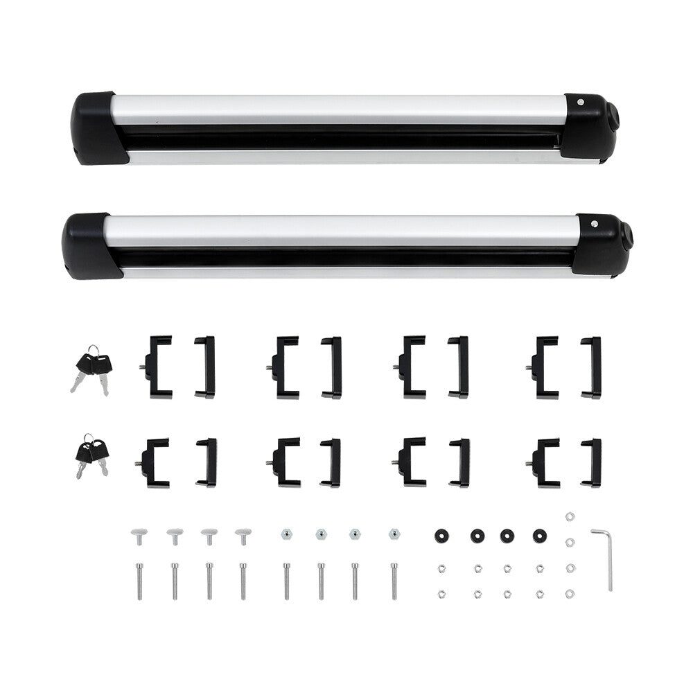 2PCS Snowboard Ski Roof Rack Car Carriers with Lock for Toyota Highlander