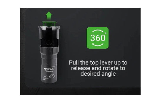 Nextorch V35 Flashlight Holster with Side Lock & 360° Rotation for MOLLE Systems