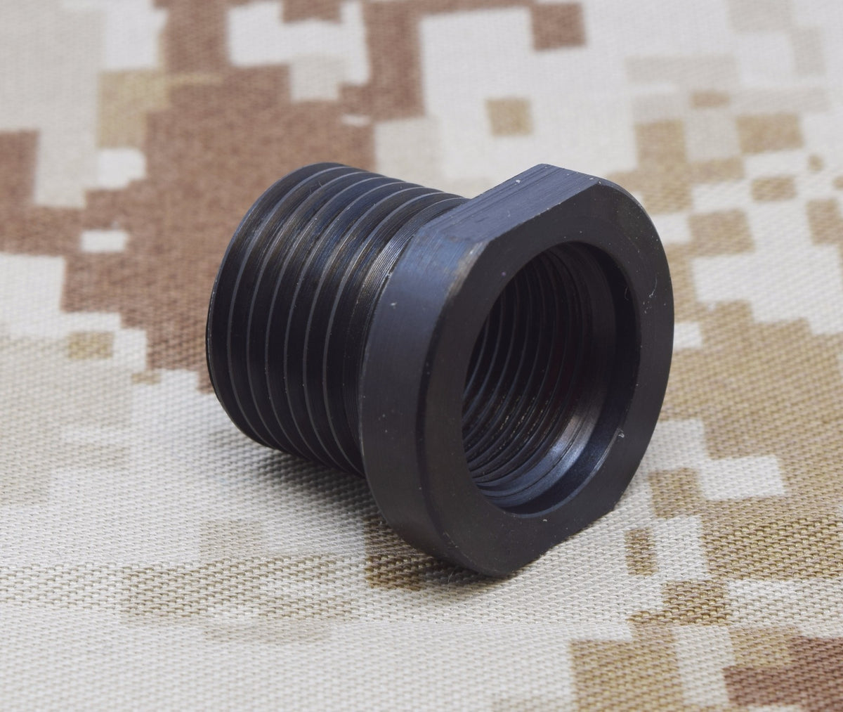 US Made Steel 5/8x24 to 3/4x16 Barrel Thread Adapter - Black Finish