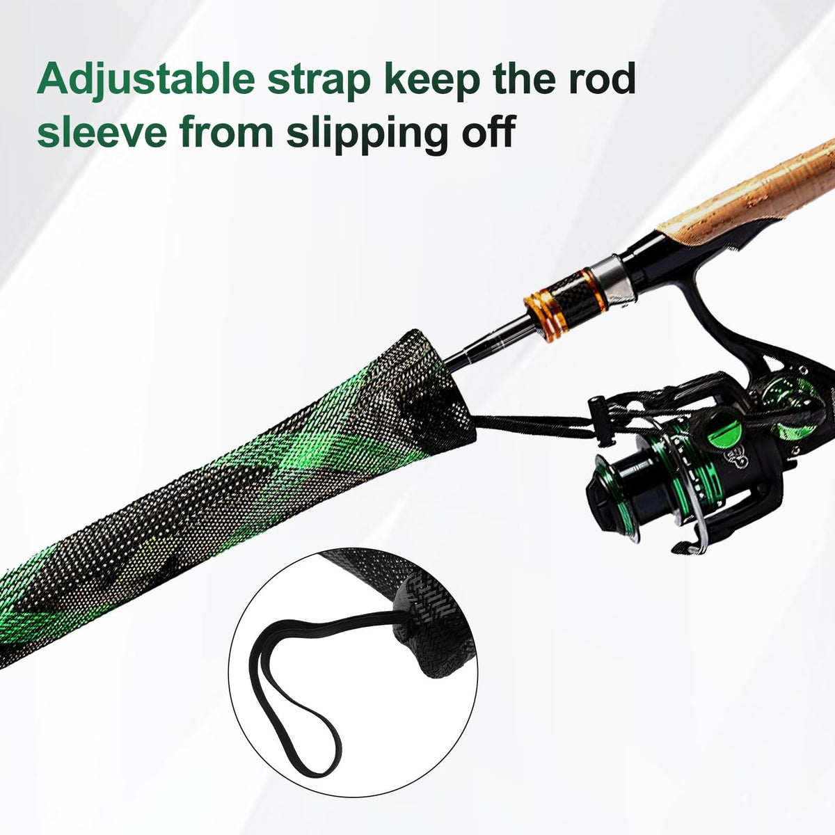Fishing Rod Sleeve 4-Pack for Poles - Rod Socks & Covers for Spinning & Casting