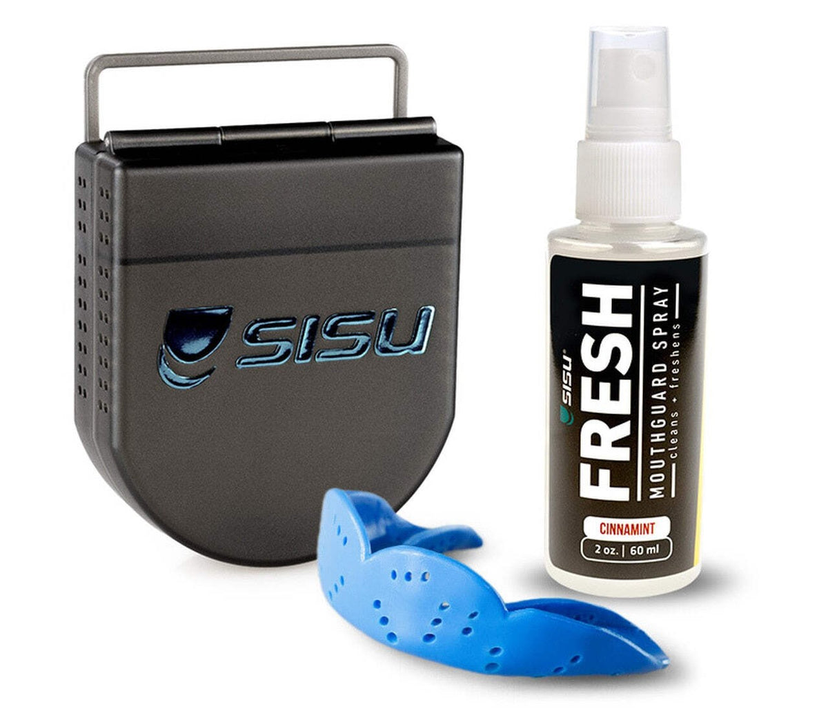 Athletic Mouthguard Bundle with Case and Fresh Spray - Medium