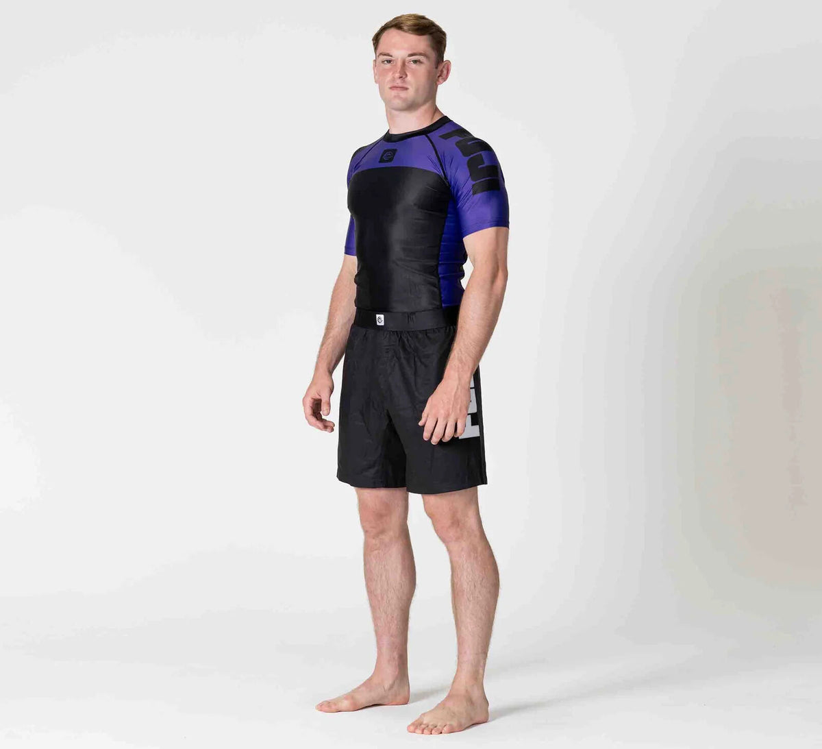 IBJJF Ranked Short Sleeve Rashguard for BJJ & Jiu Jitsu - Purple