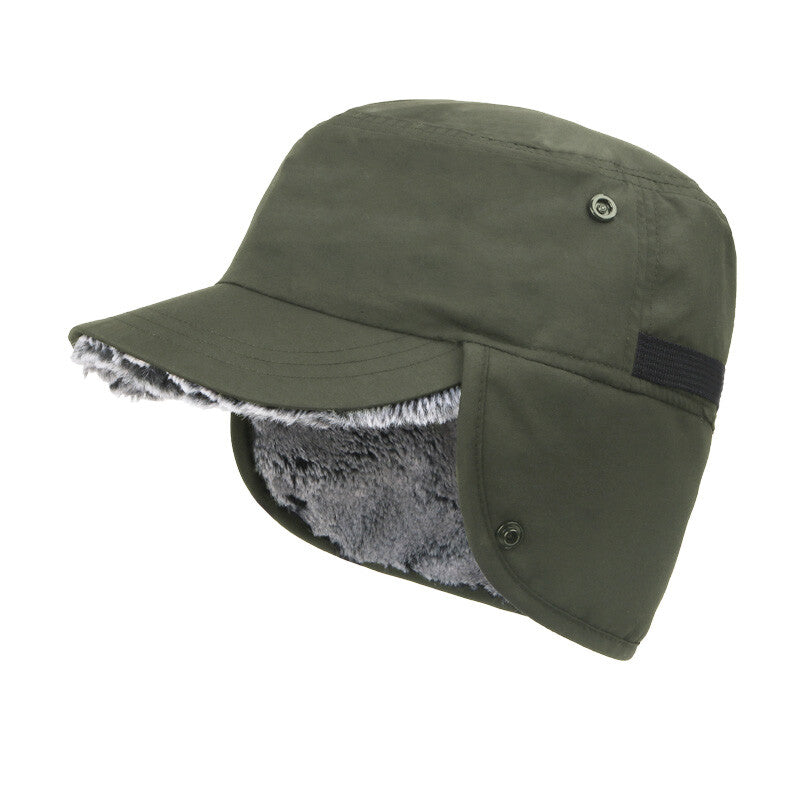 Men's Winter Windproof Ski Hat with Earflaps & Brim - Water-Resistant, Warm