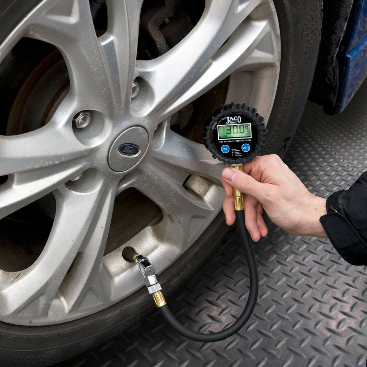 Digital Tire Pressure Gauge 100 PSI Professional Accuracy - JACO ElitePro