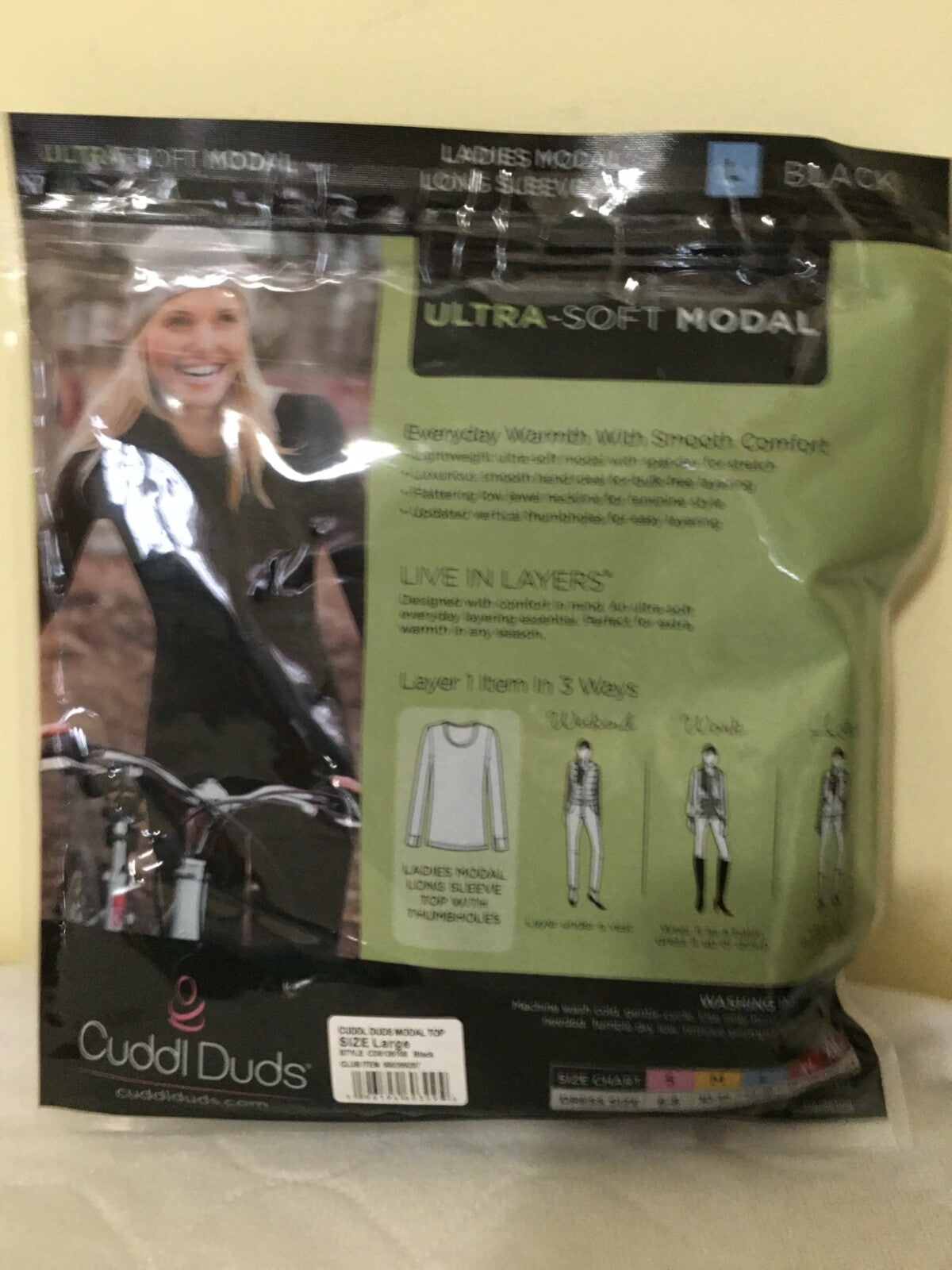 Women's Modal Long Sleeve Crew Top - Ultra Soft Warm Layer