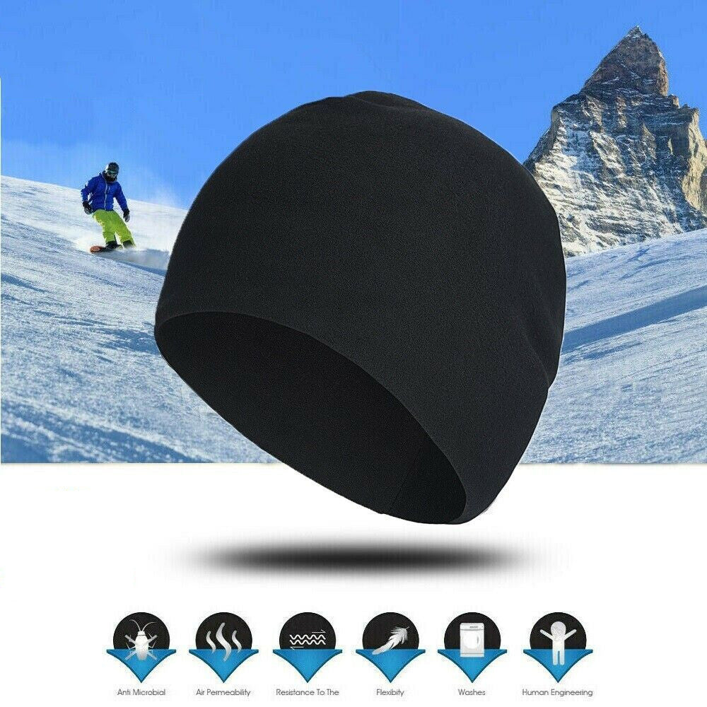 Microfleece Skull Cap Winter Beanie Hat Windproof Warm for Men Women