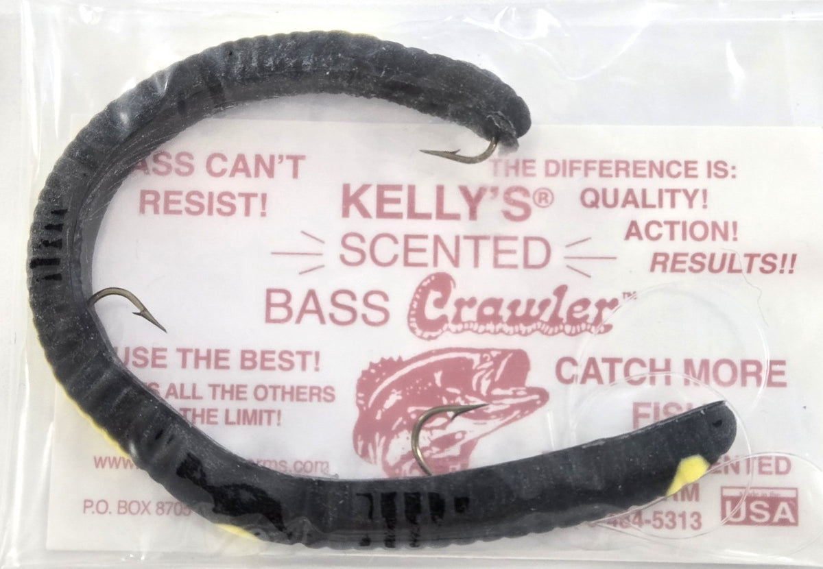 Pre-Rigged Bass Fishing Worms 12 Pack - Anise Scented Soft Plastic Lures