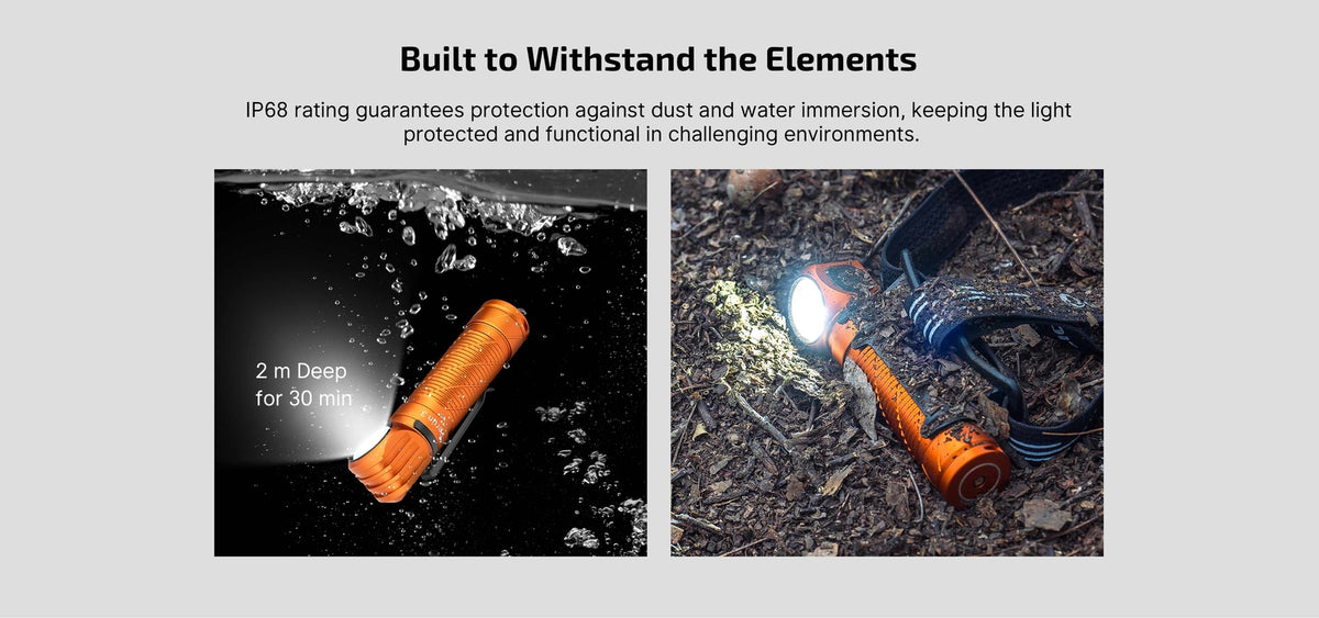 Olight Perun 3 Rechargeable 3000 Lumen Headlamp & Right-Angle Flashlight