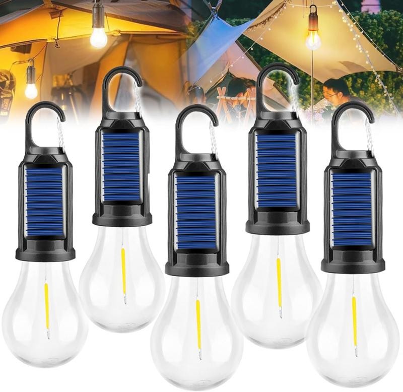 Rechargeable Solar Hanging LED Tent Light Waterproof Camping Lantern
