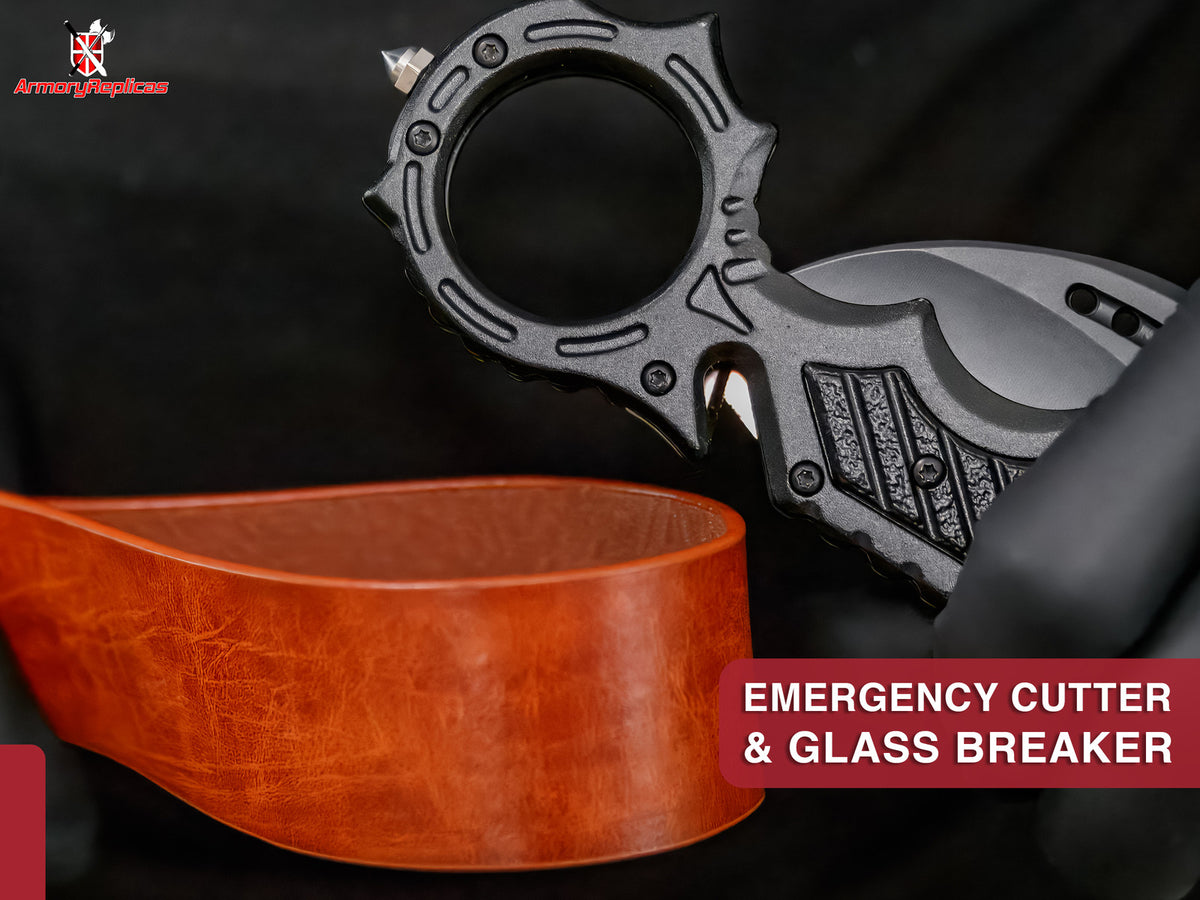 Tactical Karambit Knife with Spring Assist & Emergency Features