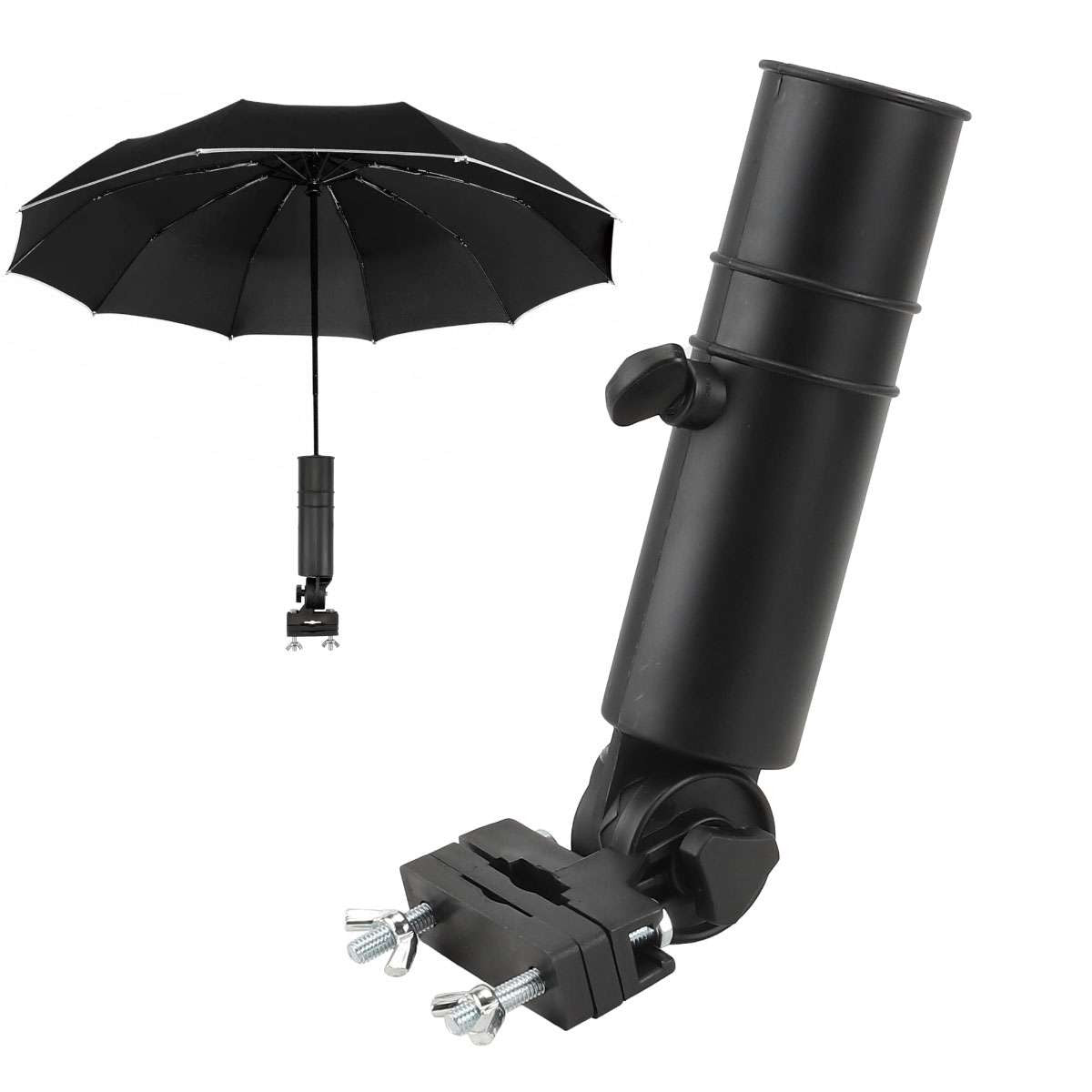 Adjustable Golf Umbrella Holder Clamp for Push Cart Stroller Bike